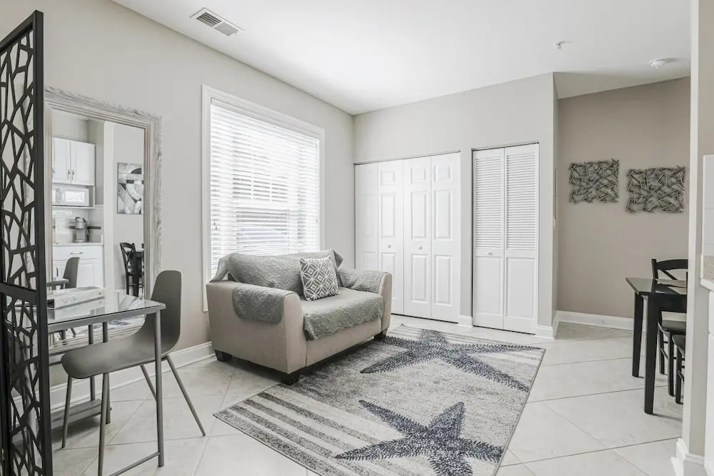 Modern Gray Studio Steps to Pool Myrtle Beach SC