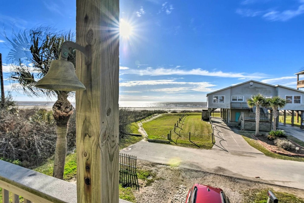 Steps to Beach: Ocean-view Retreat in Galveston!
