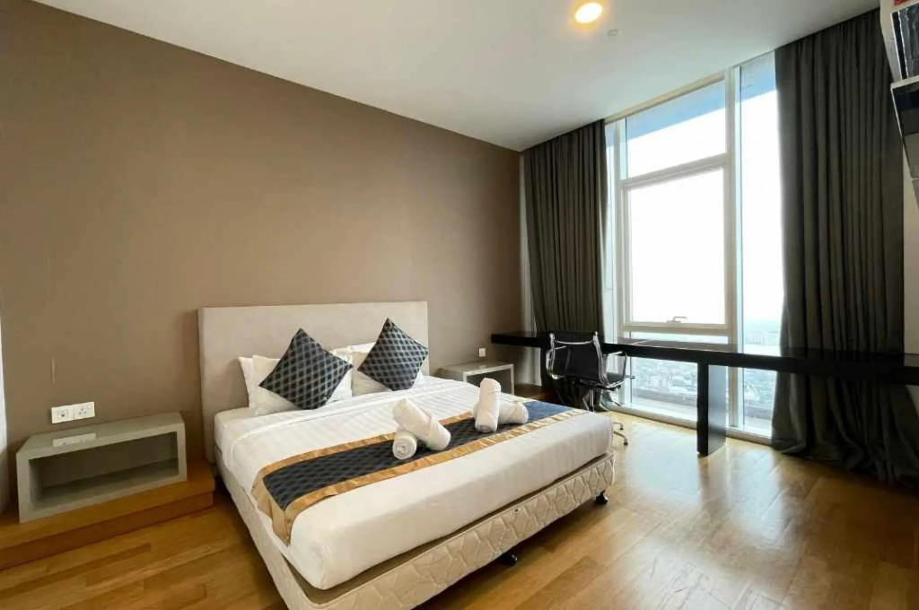 #1A Lovely 1 Bedroom Bath Tub Apartment SKY POOL
