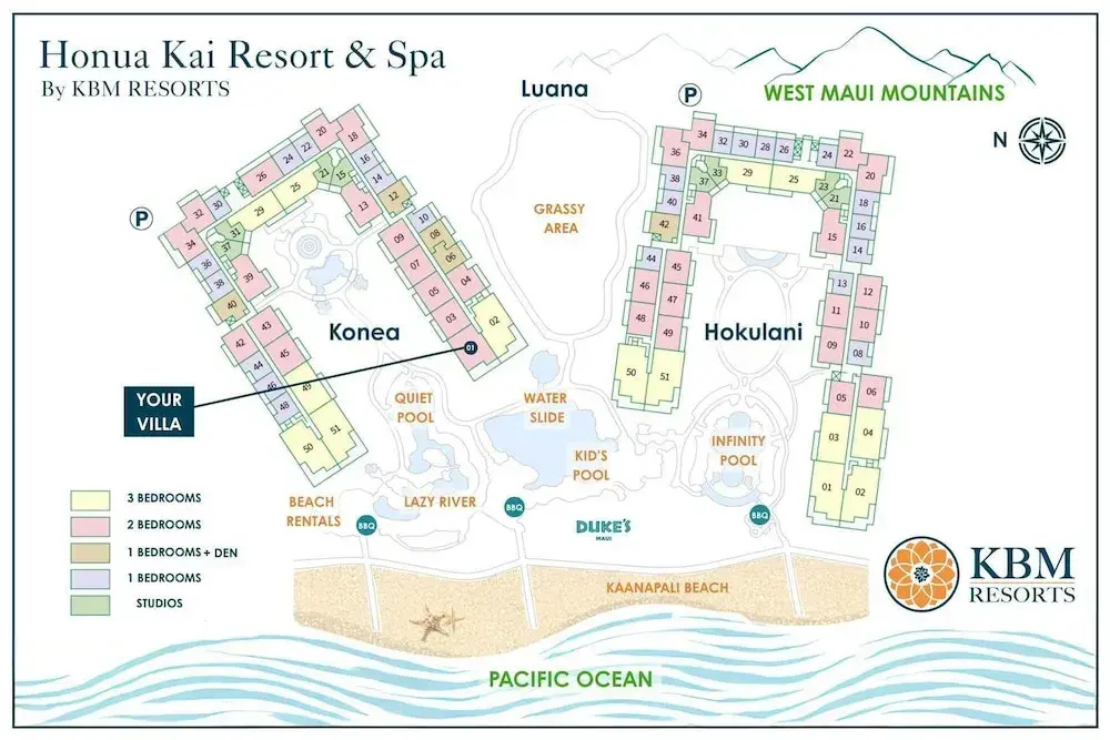 Honua Kai 3 Free Cars KBM Resorts Front Alii Suite 3 Units, 6 Bedrooms HK Ml-3293