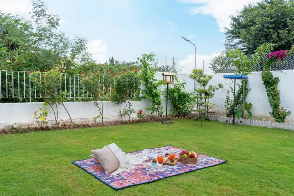SaffronStays Villa Bougain - 2BR hill-view villa with plunge pool, Veg BBQ, birdwatching & serene garden sit-outs