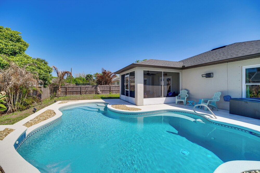 Fun in the Sun! Modern Palm Bay Gem w/ Pool + Yard