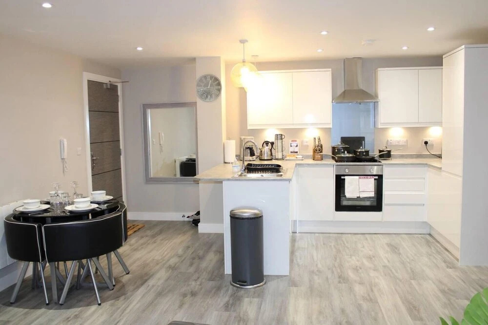 1braptmt W/king BED 4guests Embankmnt Parkg Wifi