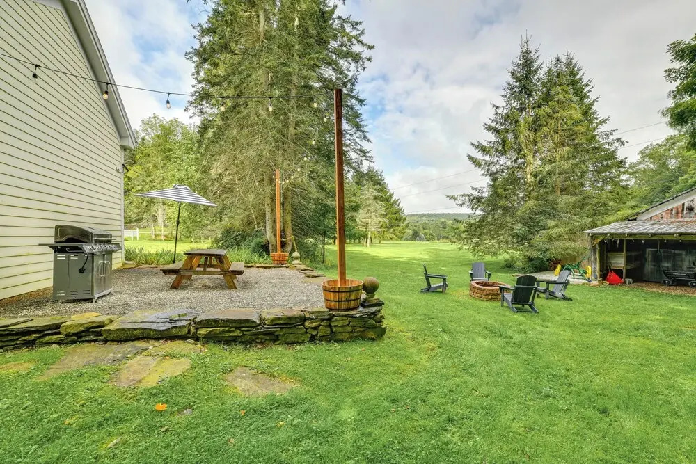 Game Room & Fire Pit: Peaceful Catskills Farmhouse