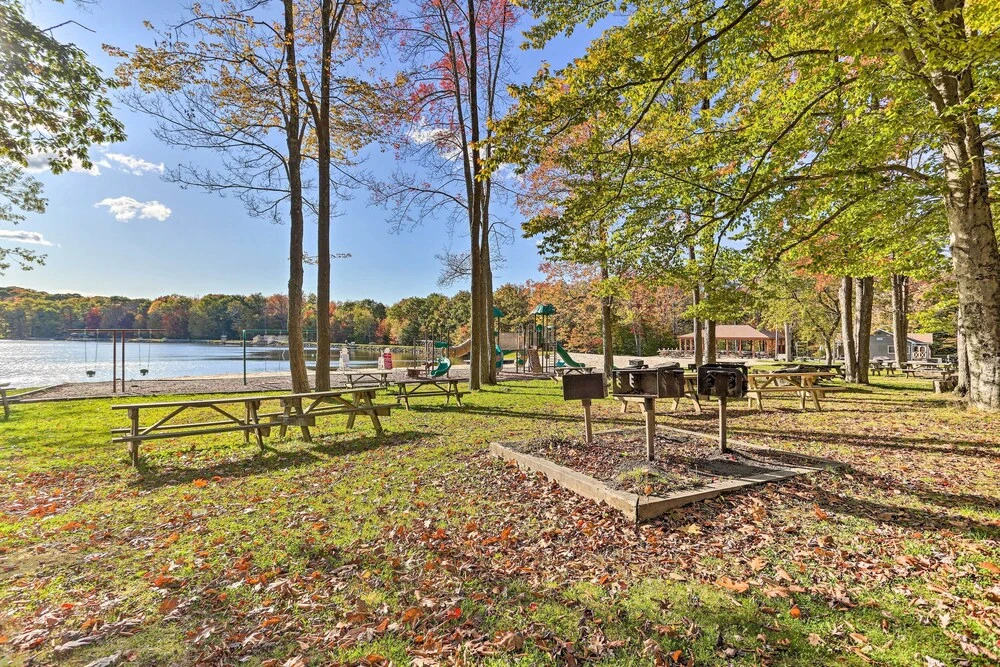 Deck & Screened Porch: Pocono Lake Vacation Rental
