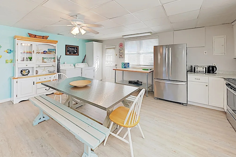 New Listing! Drift Inn: Beachside W/ Porch 4 Bedroom Home