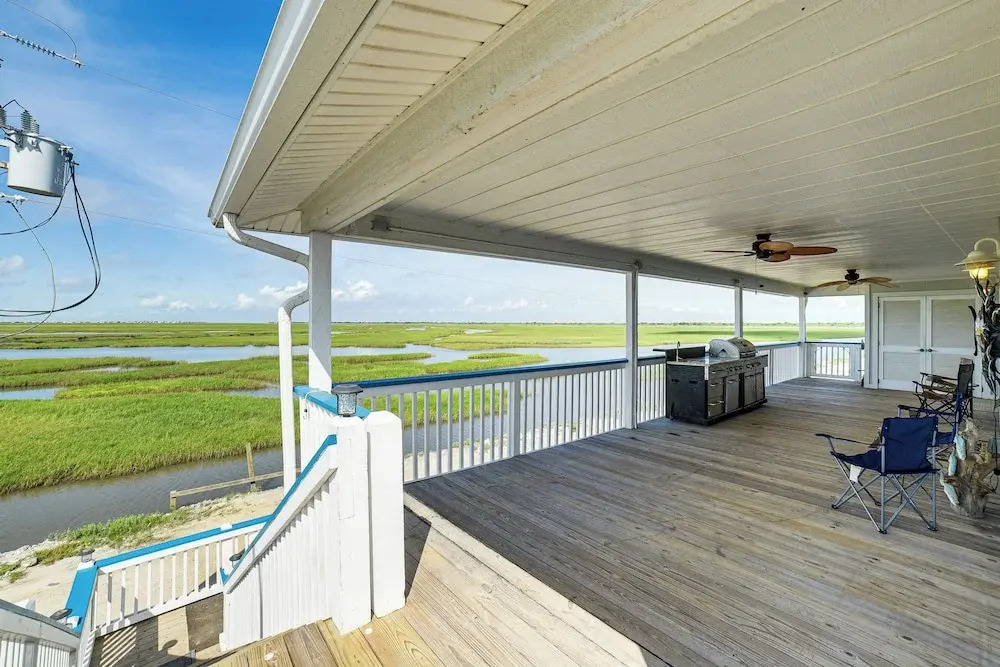 Sunset Views & Large Deck: Home in Crystal Beach!