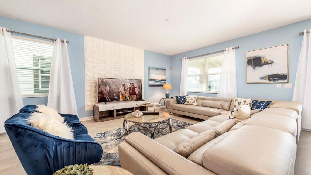 Modern 9BR Family Villa Close Disney w Pool SPA