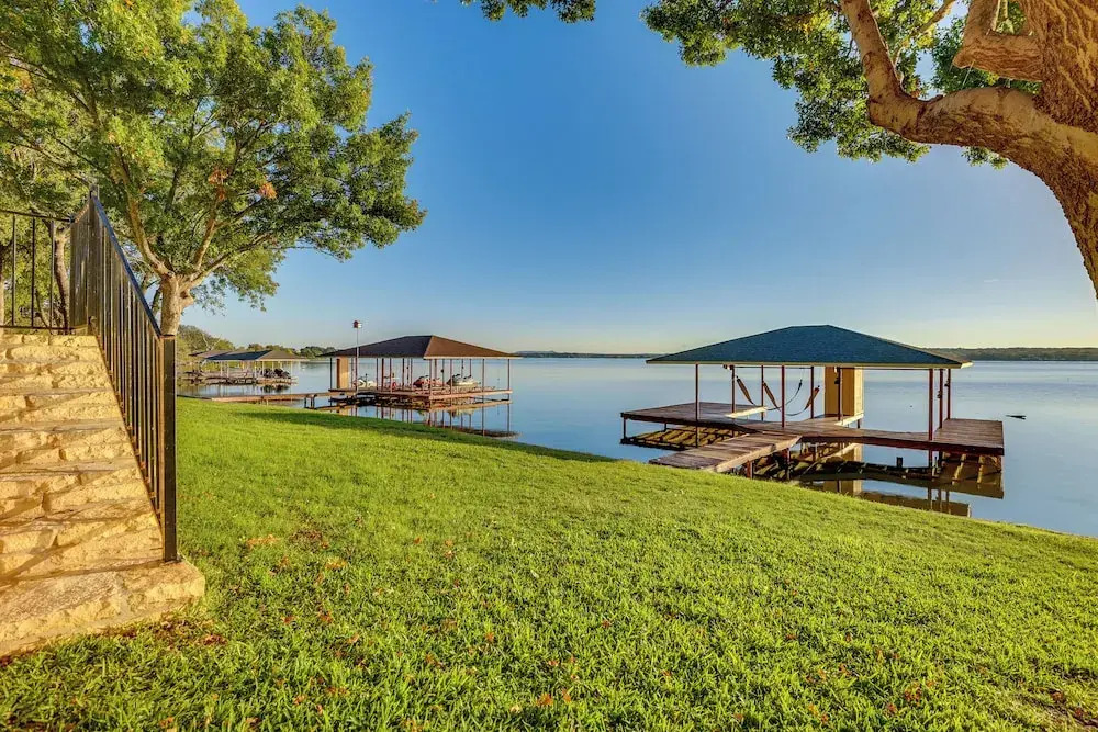 Luxe Lakefront Home in Granbury w/ Hot Tub & Dock
