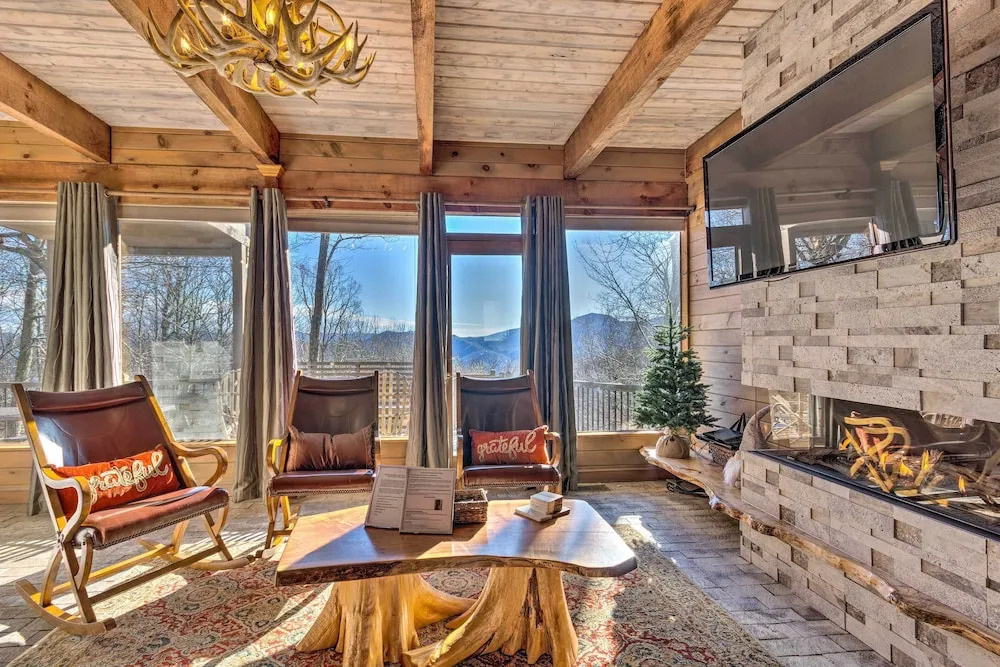 Golf, Sauna, Creek: Spectacular Smoky Mtn-view Gem