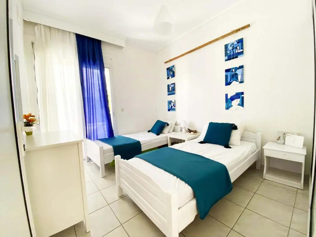 Cozy Apartment in Skala Fourkas,2 BR, 100m/Beach