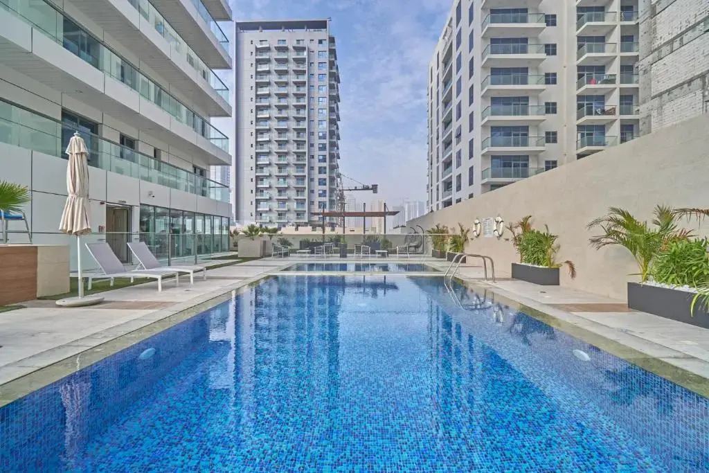 Stella Stays Elegant Studio Dubai JVC Large Terrace