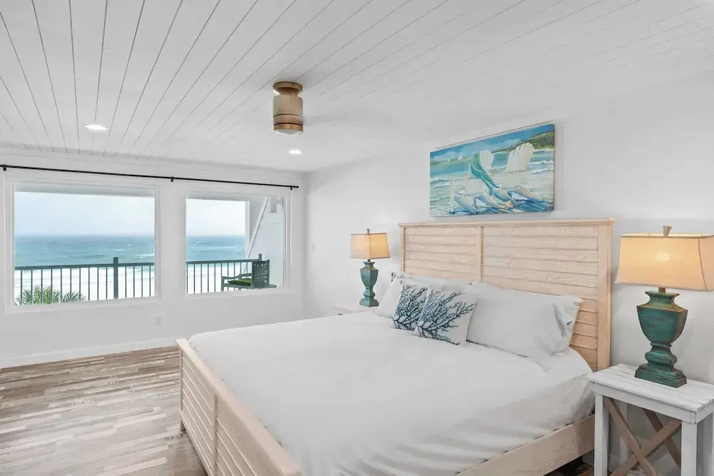 Beachfront Panama City Beach Stay With Gulf Views, Balconies, a King Suite, two Queens, and Twin Nook for 8 Guests The Shores Townhome by Avantstay