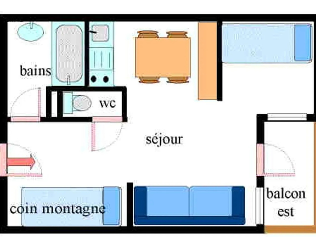 Studio Lanslevillard, 1 pièce, 4 personnes - FR-1-508-194