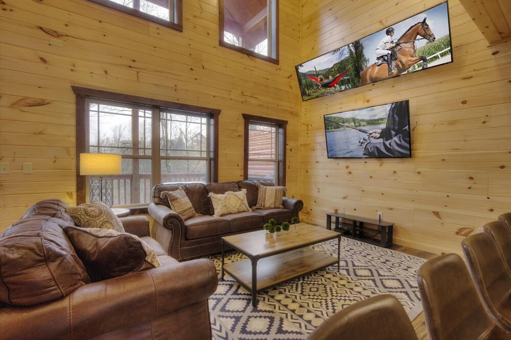 TOT NEW Cabin w/ Indoor Pool & HOT TUB Game Room & Video Wall