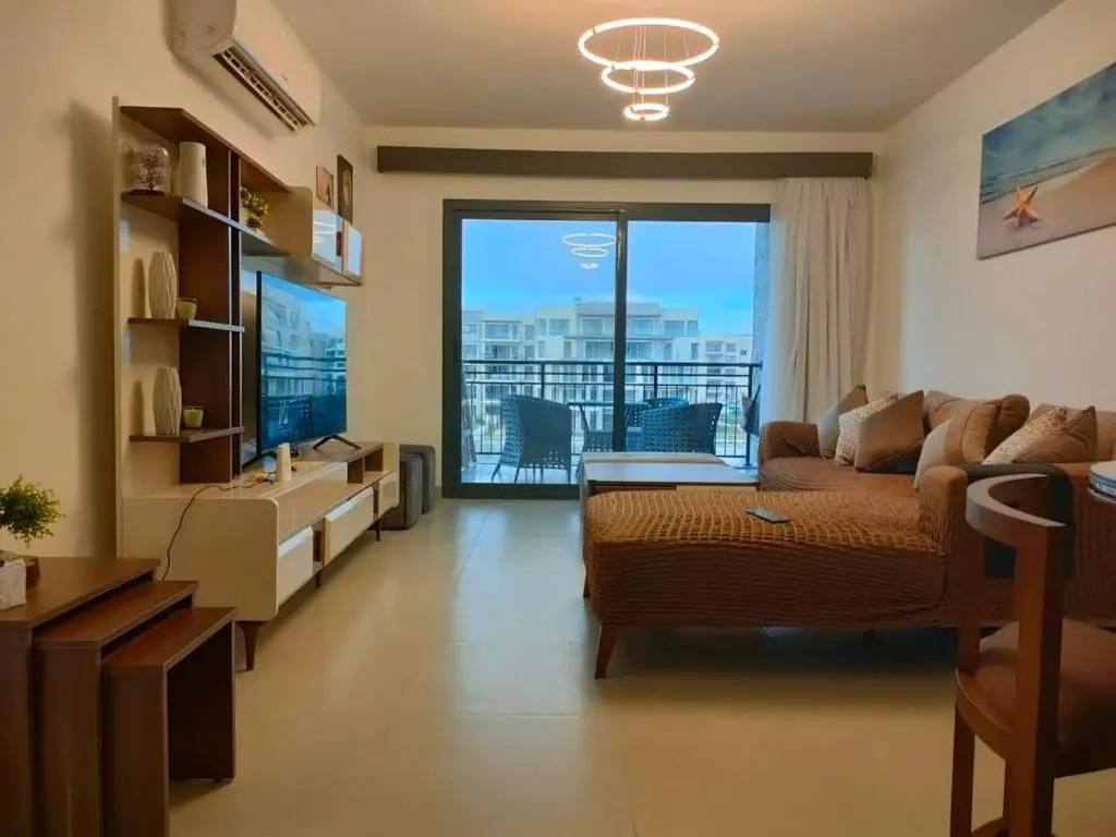 Studio for rent at marina marassi 1 first row Qanal with new furniture