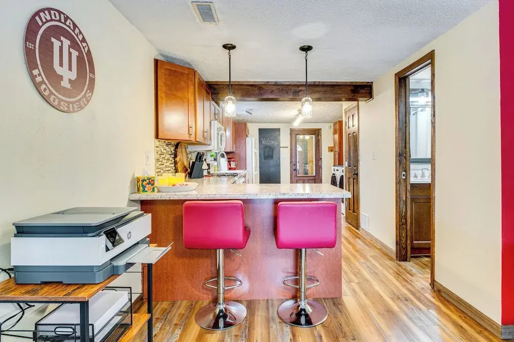 1 Mi to IU: Hoosier Home w/ Fire Pit & Fenced Yard