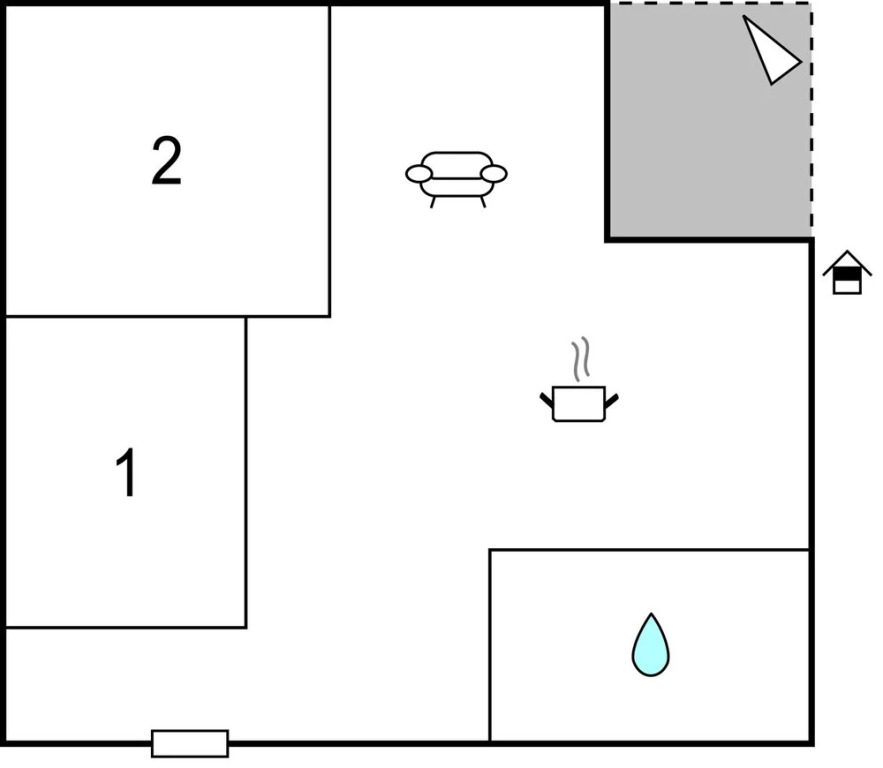 Nice Home in Saldun With Wifi and 2 Bedrooms