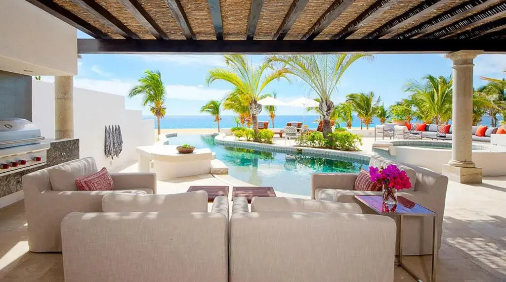 Spectacular 3-Story Beachfront Villa with a Huge Pool Patio