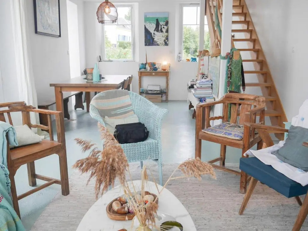 Villa atypique avec vue mer à Sauzon, 4 chambres, déco bohème chic, Wifi gratuit - FR-1-418-174