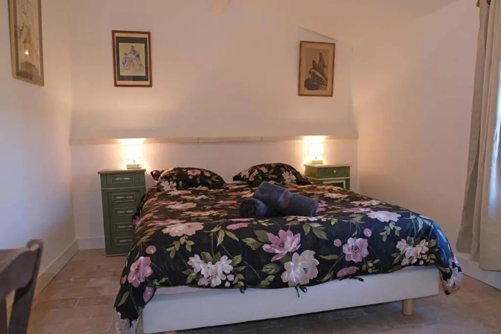 typical mas provençal with swimming pool in a small hamlet near mouriès in the alpilles in provence- 8 persons