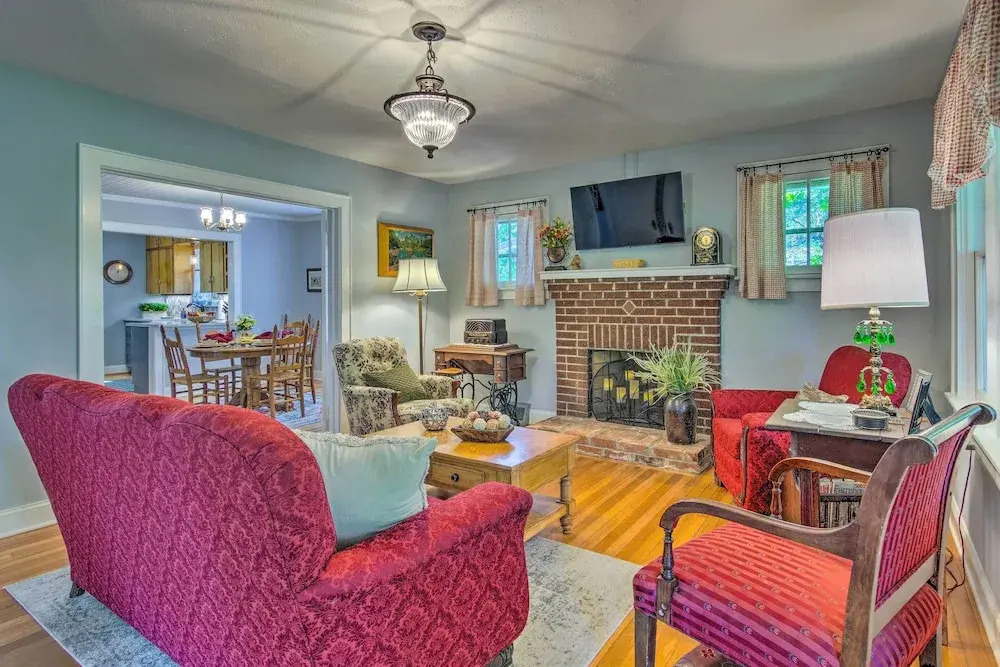 Restored Mars Hill Home on 1 Acre: Walk to Town!