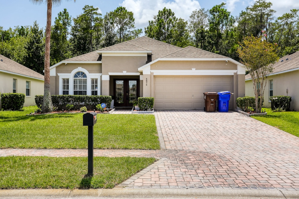 Stylish Retreat With a Private, Heated Pool, Central AC, & Garage Game Room