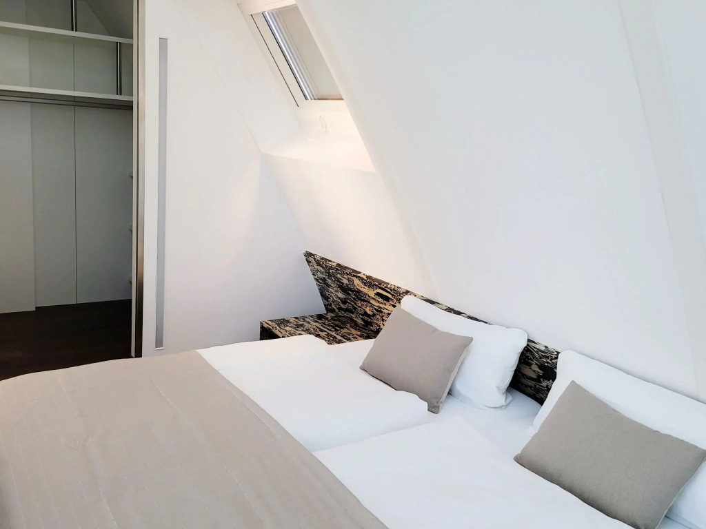 A holiday home in Geierswalde with a roof terrace