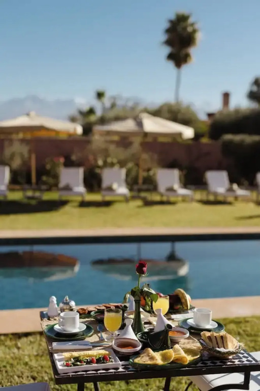 Villa Roseaux heated pool Marrakech