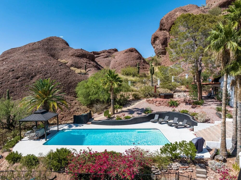 Camelback Mountain Mid-century Modern Villa City Views Pool Hot Tub
