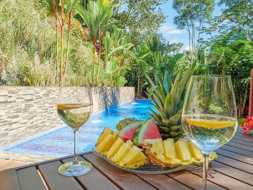 Villa Palmeras with jungle views pool near MA
