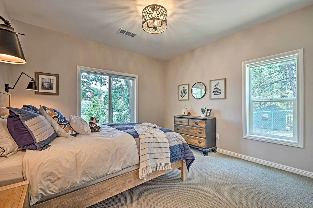 Luxe Lake Arrowhead Farmhouse w/ Deck + Patio
