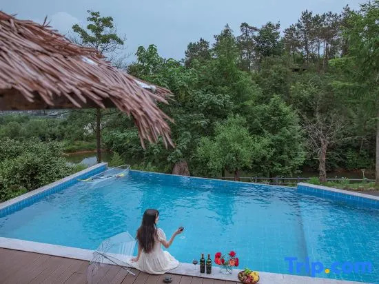 Summer Starry Sky Pool Thousand Acre Garden Hot Spring Resort Villa