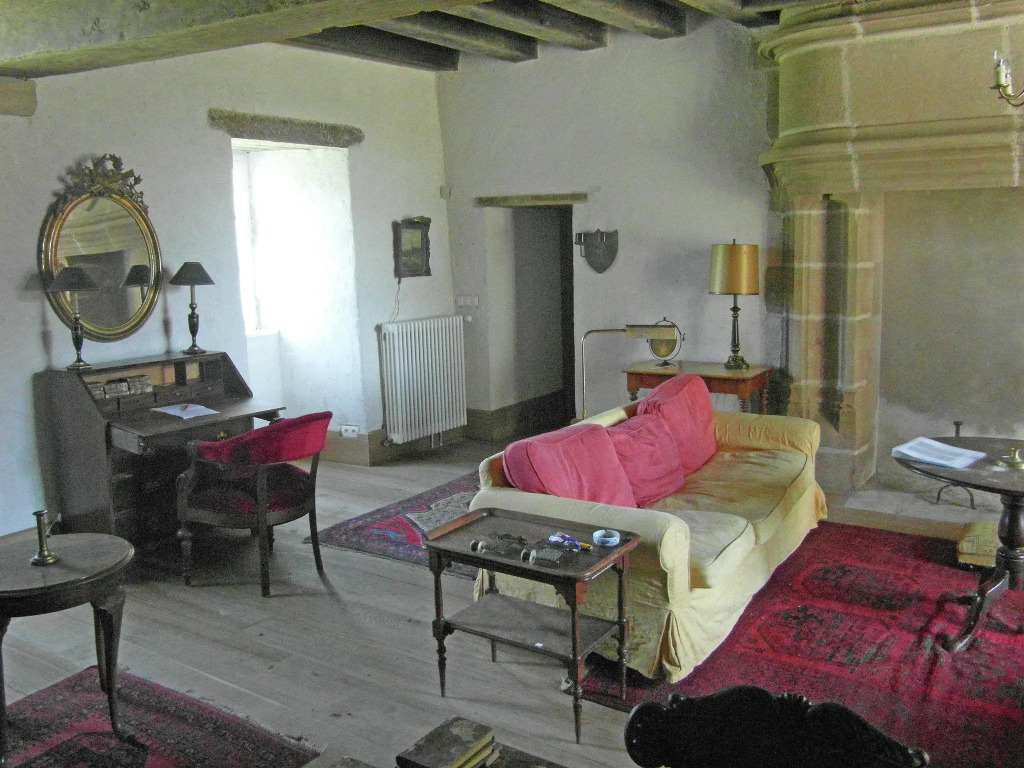 Castle in Le Veurdre near Forest and River
