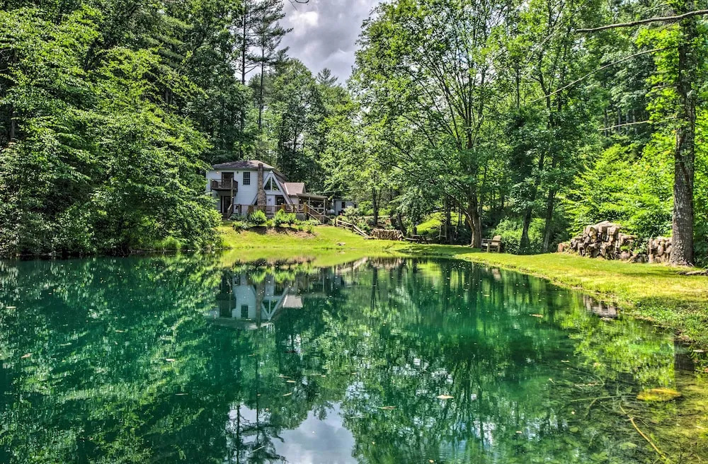 Serene Todd Getaway w/ Private Pond & Creek Views!
