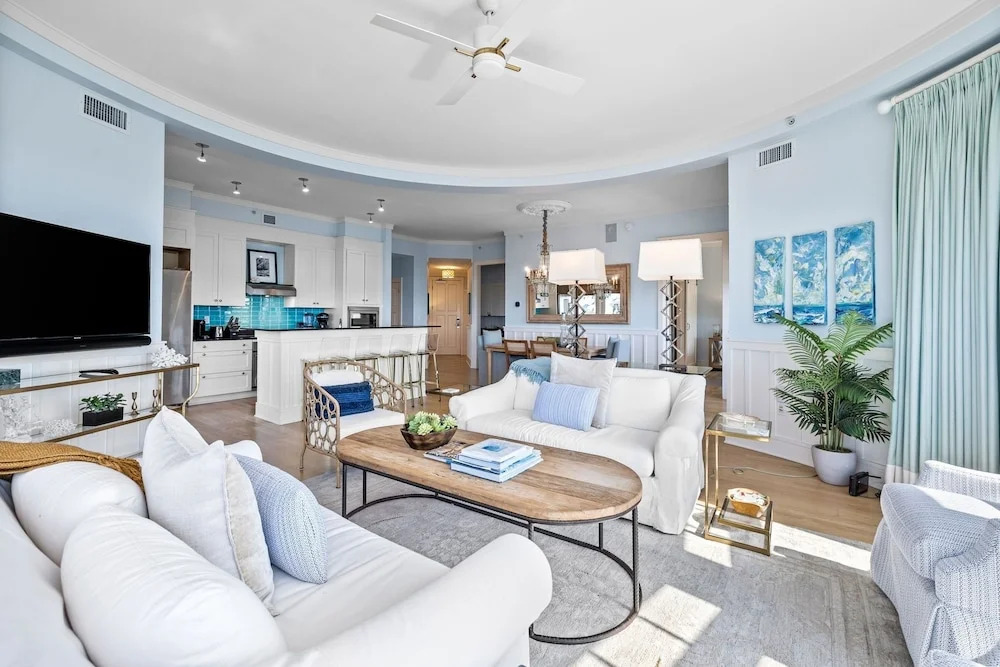 GULF VIEWS from ALL Bedrooms! 308 Compass Point 1 in WaterSound Short walk to the beach and pool 3 Condo by RedAwning