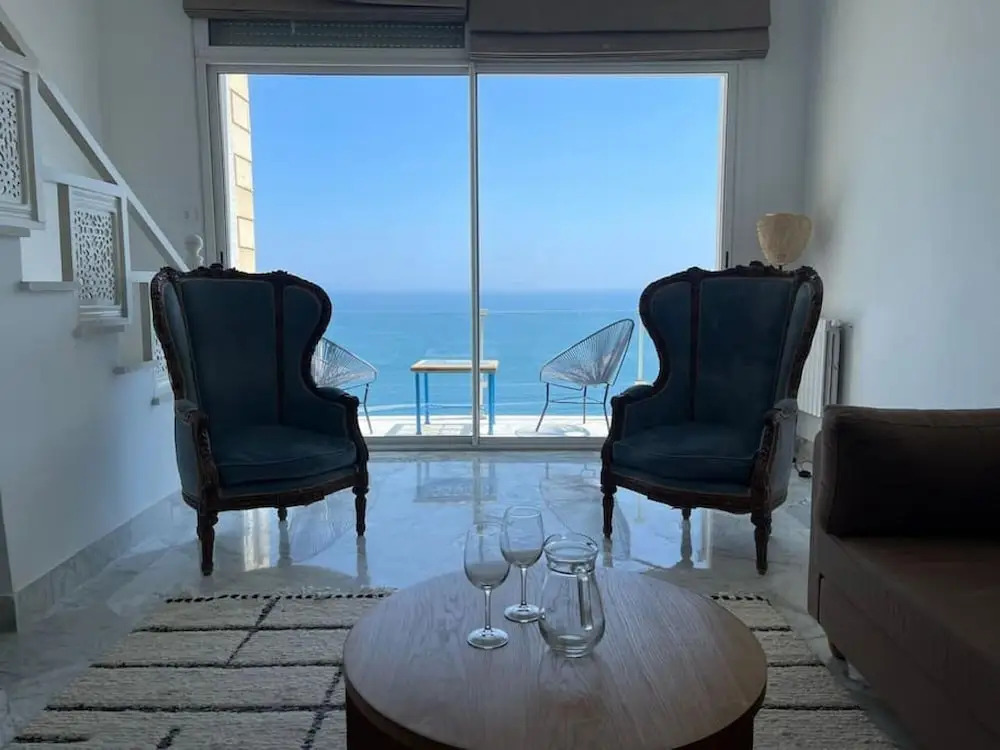 Le Paradis Bleu Luxueux Duplex Avec vue mer