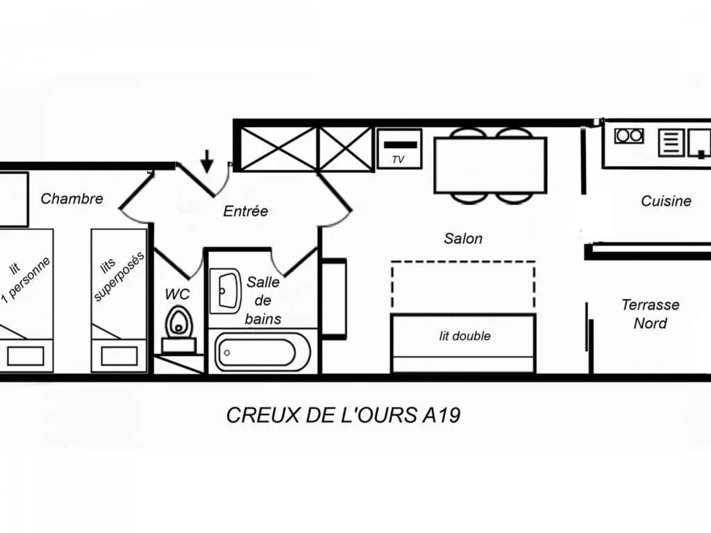 Appartement Méribel, 2 pièces, 4 personnes - FR-1-182-195