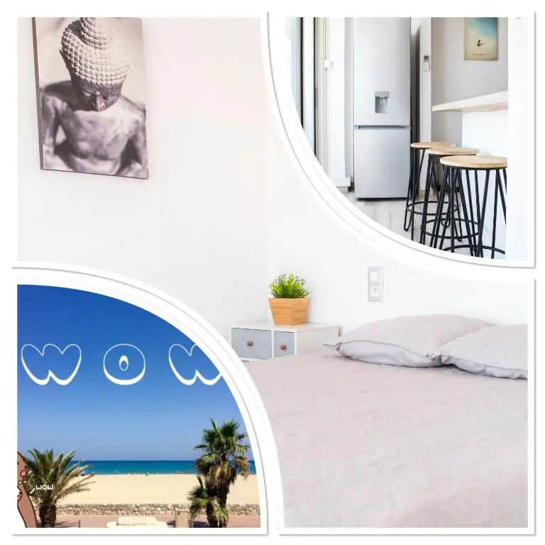 "PLAGE" Splendide Vue Mer depuis la chambre et le salon cuisine, 20m de la plage!
