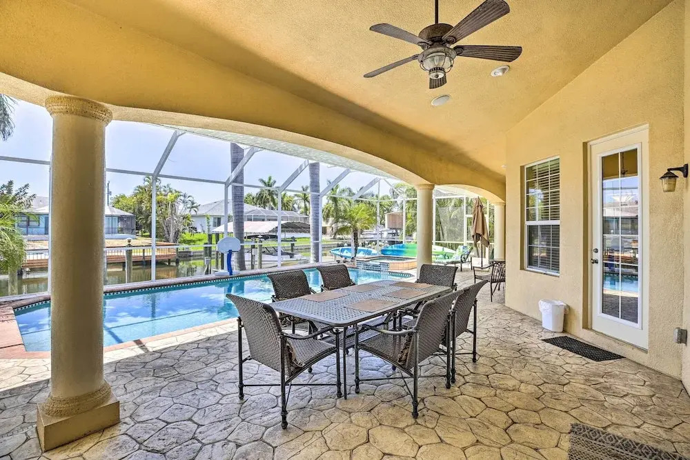 3 Mi to Downtown Cape Coral: Canal-Front Villa
