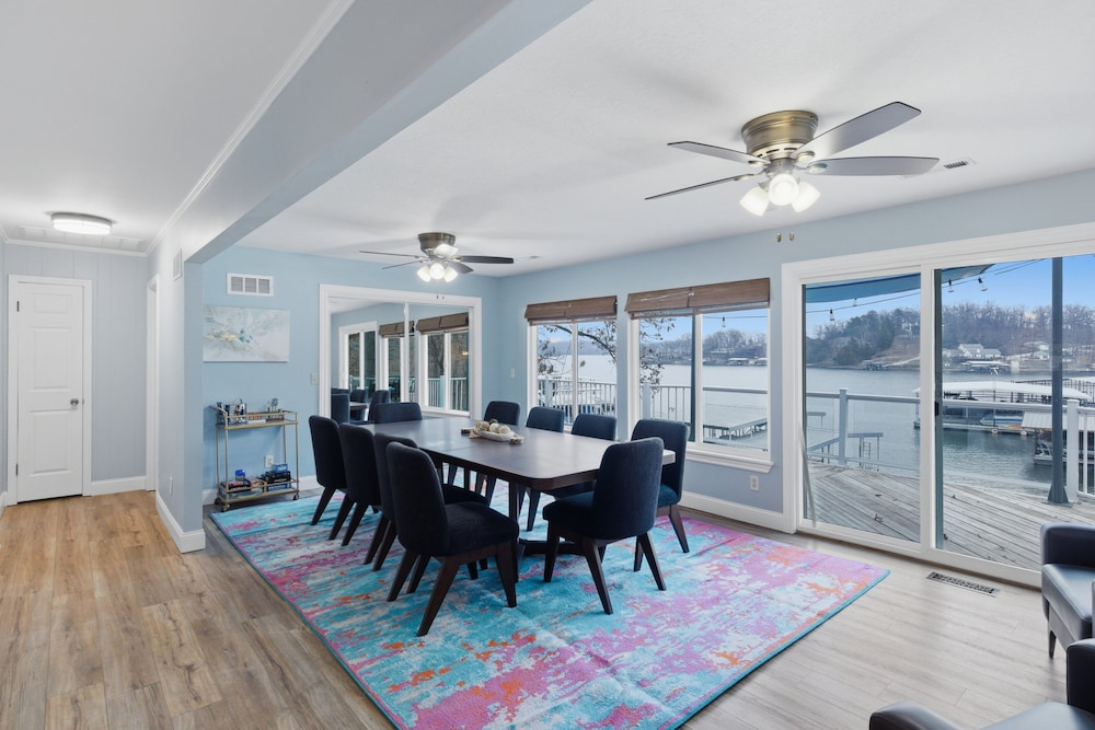 Spacious Lakefront Home w/ Private Dock, Decks, Game Room & Firepits at the 12mm