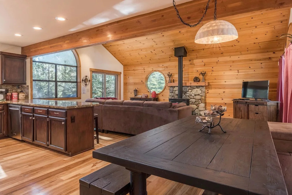 Snowmass Log House on the River by RedAwning