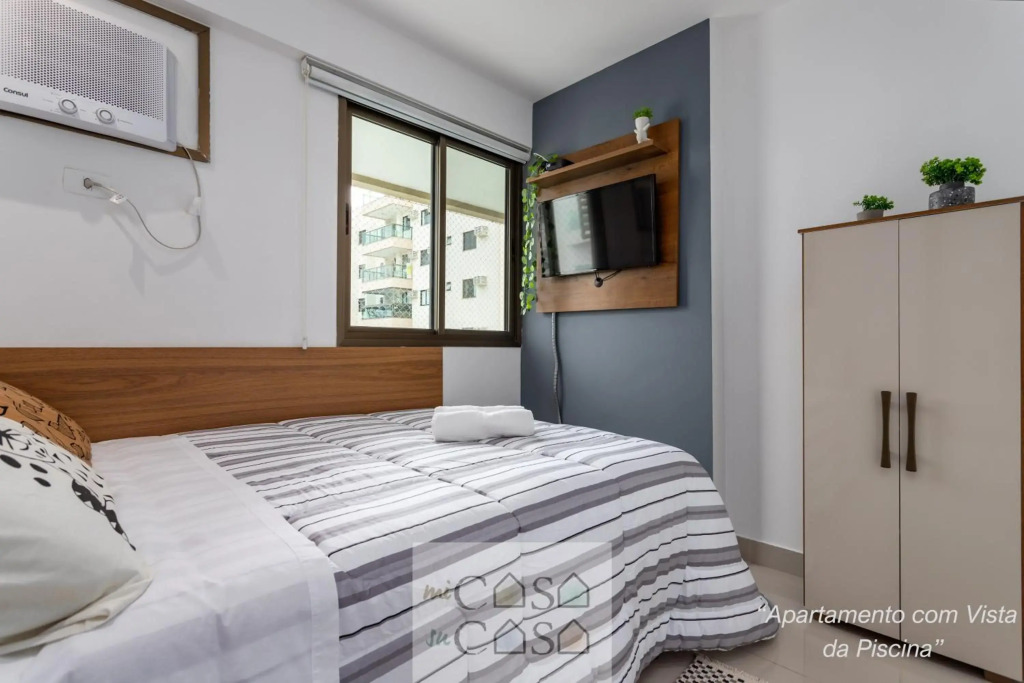 TOP 3 QUARTOS com Home Office Wi-Fi 120 mbps - ESTACIONAMENTO em Condominio com PORTARIA 24h, PARQUINHO INFANTIL, Piscina e Sauna - Apartamento com Ar Condicionado, SmarTV e Cozinha Completa