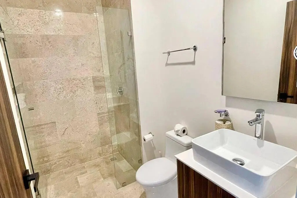 Fresh and Stylish Studio Aldea Zama rooftop pool Mya 109