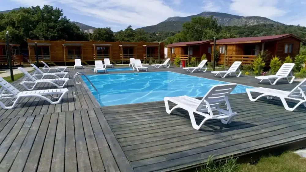 Tiny House With Shared Pool and Balcony in Bodrum