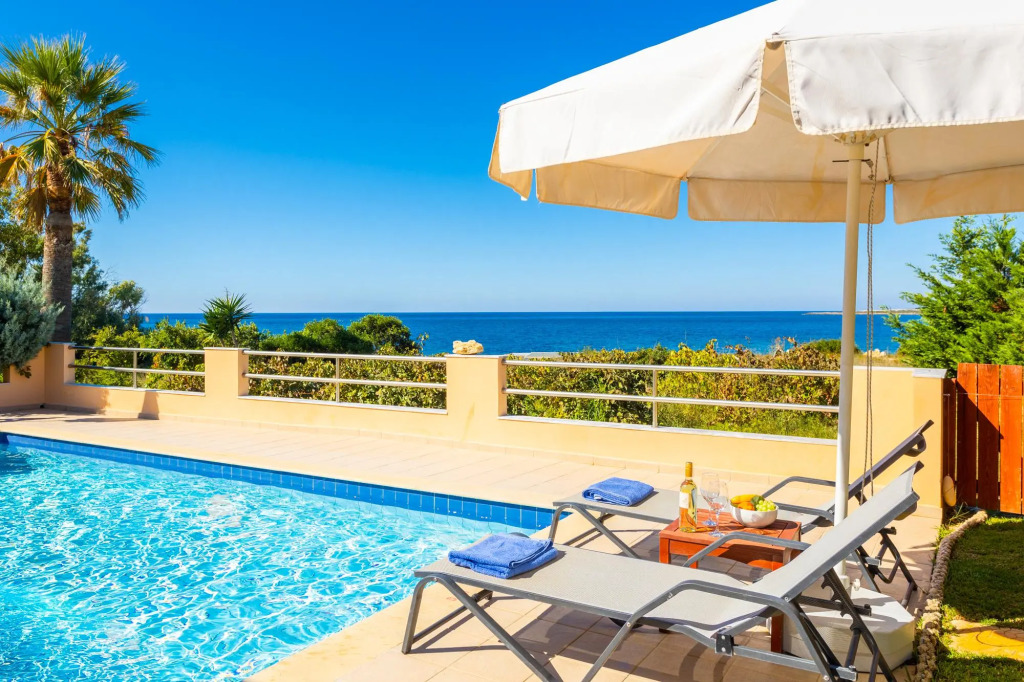 Maria Beach House Large Private Pool Walk to Beach Sea Views A C Wifi - 2176