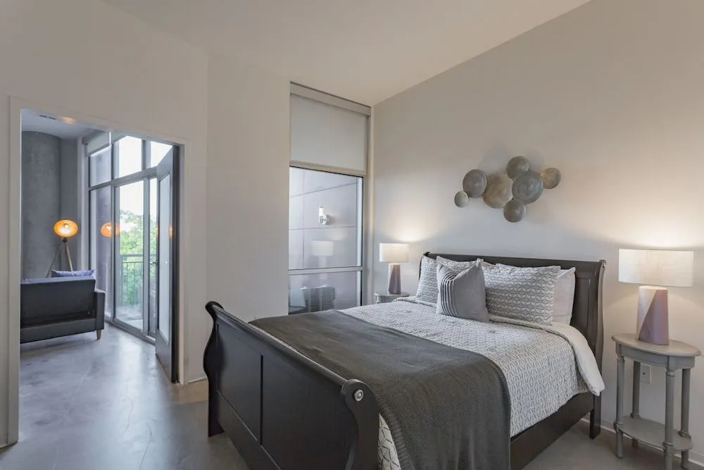 Industrial Chic Condo with Balcony