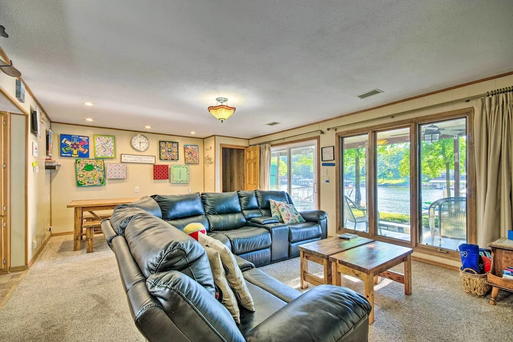 Boat Dock + Slides: Lakefront Gravois Mills Home