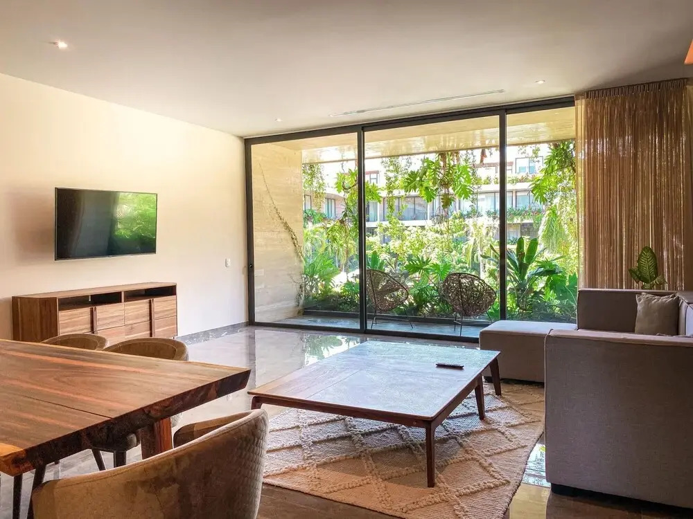 Spacious 2 Bedroom Apartment 10 min From Tulum Ruins Yoga Corner Gym Spa Access Free Shuttle to the Beach Club