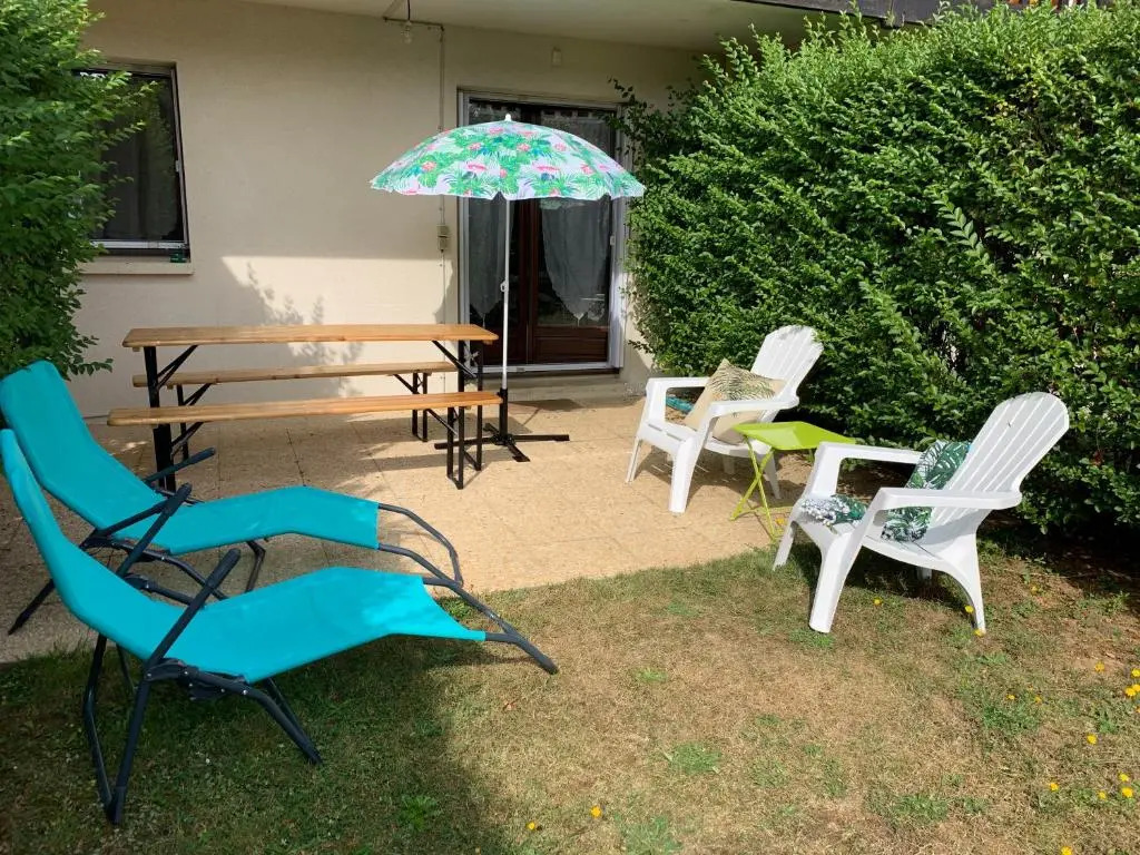 Appartement Rez de jardin Cabourg résidence bord de mer